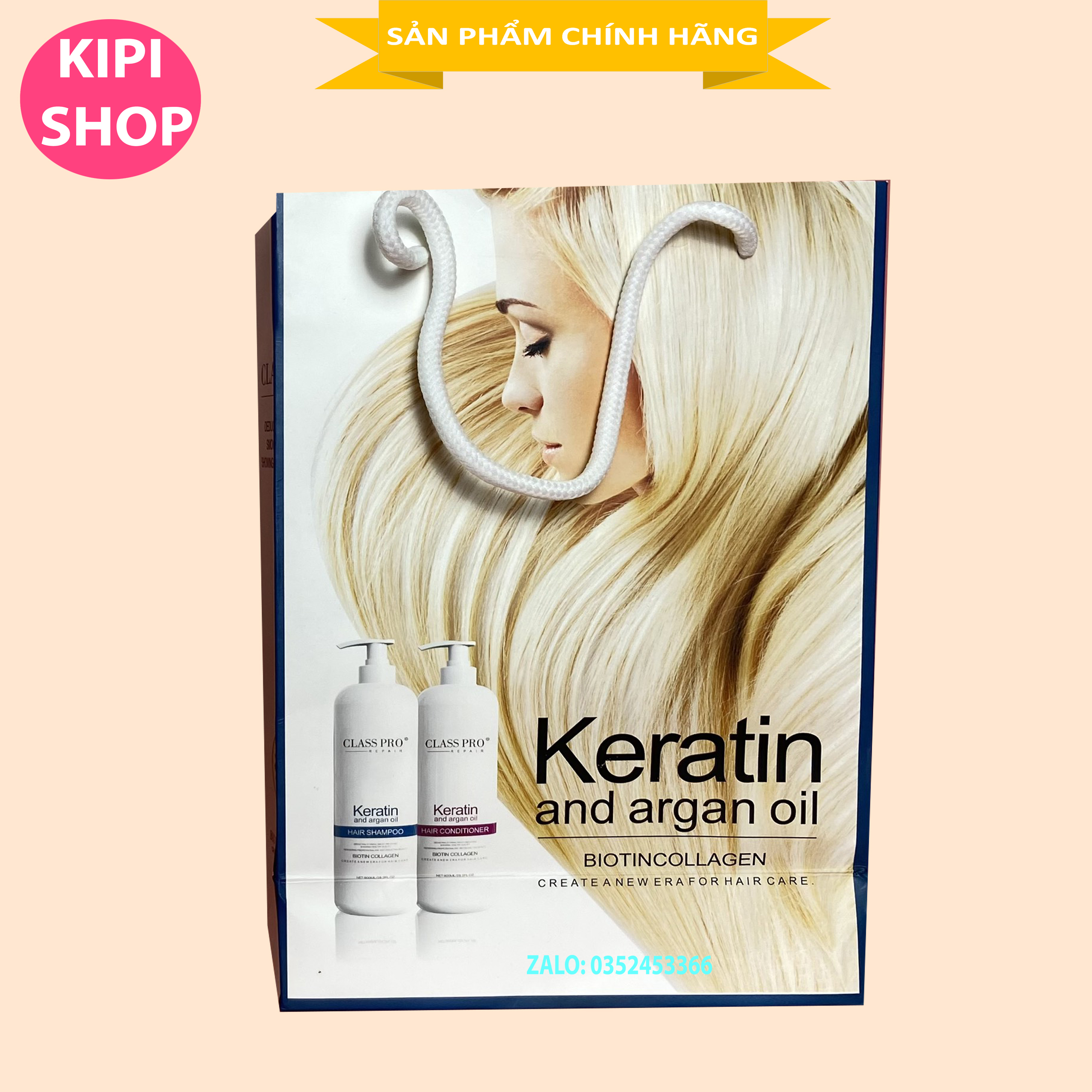 [Chính hãng] CẶP DẦU GỘI XẢ PHỤC HỒI KERATIN CLASS PRO 800ML X2