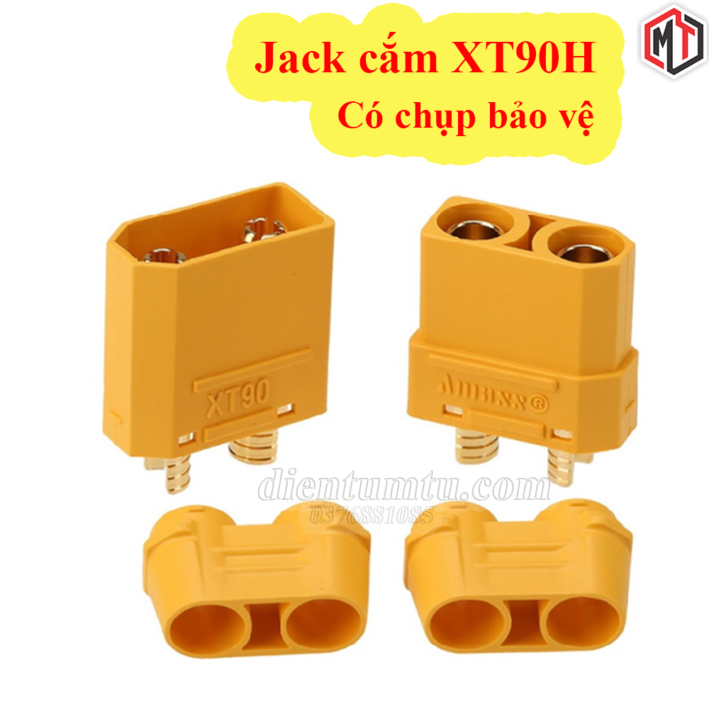 Jack cắm XT90H có chụp bảo vệ ( Jack Cắm Pin Lipo, Nối Nguồn Điện, Pin)