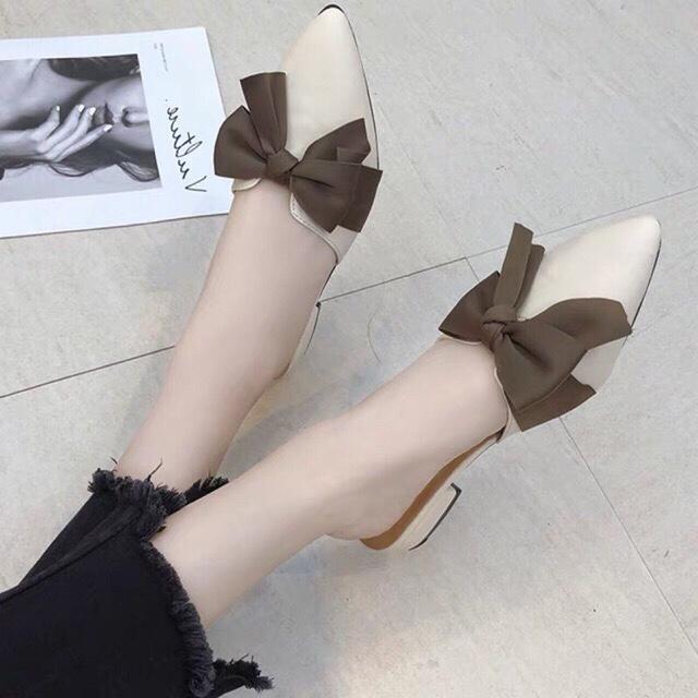 Sục nơ nữ màu kem giá mềm