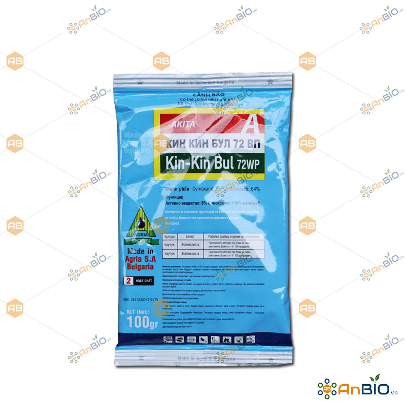 [HCM]SẢN PHẨM TRỪ BỆNH PHỔ RỘNG KIN-KIN BUL 72WP gói 100g CHỨA Mancozeb - C4.1015