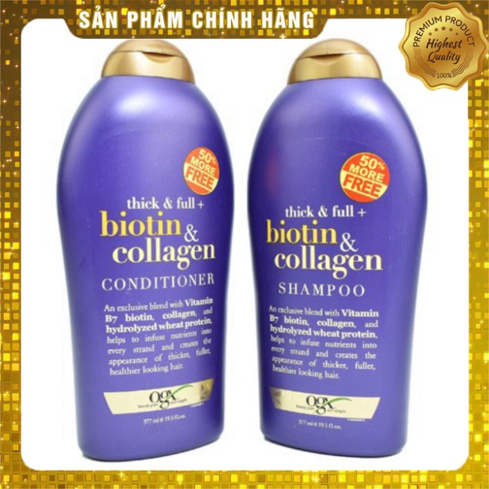💖💖💖Cặp Dầu Gội BIOTIN Tím BỘ DẦU GỘI 577ML + Xả 577ML BIOTIN💖💖💖
