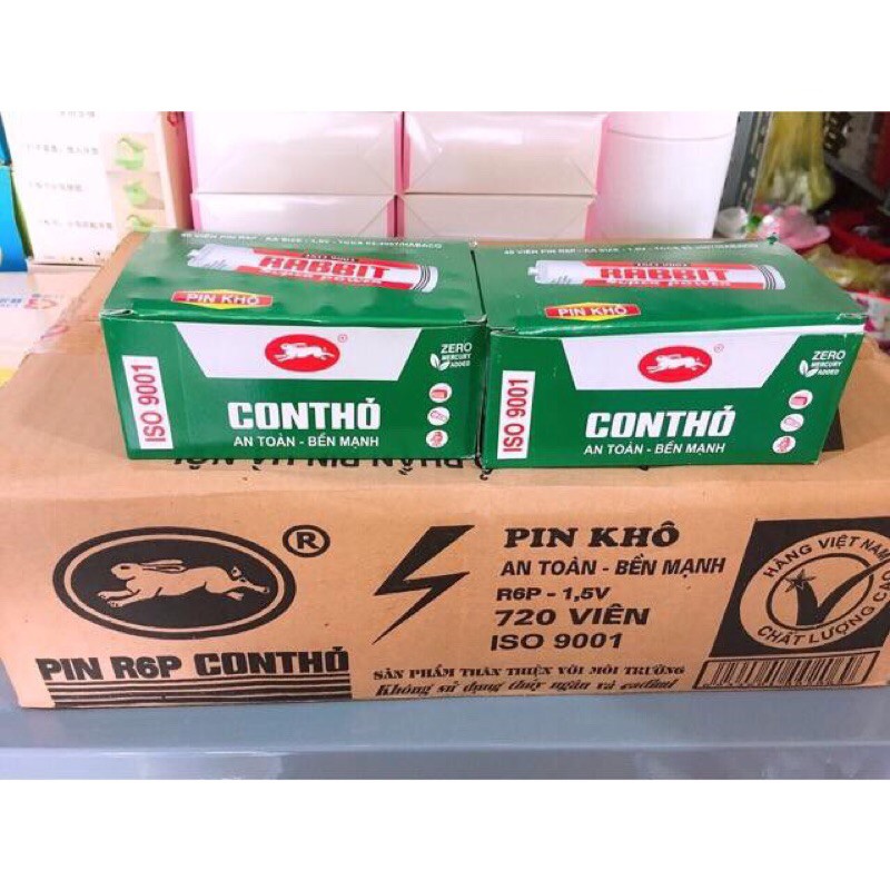 Pin con thỏ vỉ 4 viên chính hãng AA và AAA