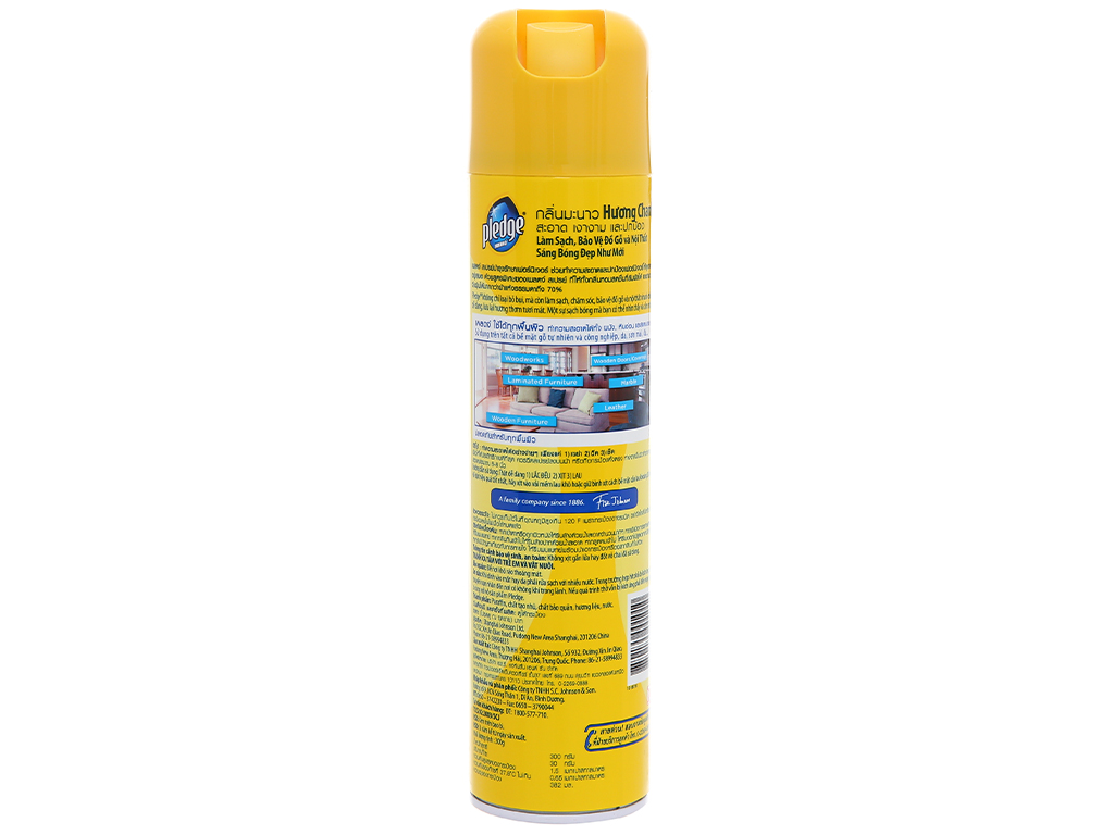 Xịt bóng gỗ Pledge hương chanh 330ml