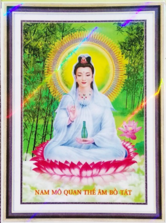 Tranh Thêu Chữ Thập 3D Nam Mô Quan Thế Âm Bồ Tát DV6139 (KHÁCH TỰ THÊU) KT:43X59CM