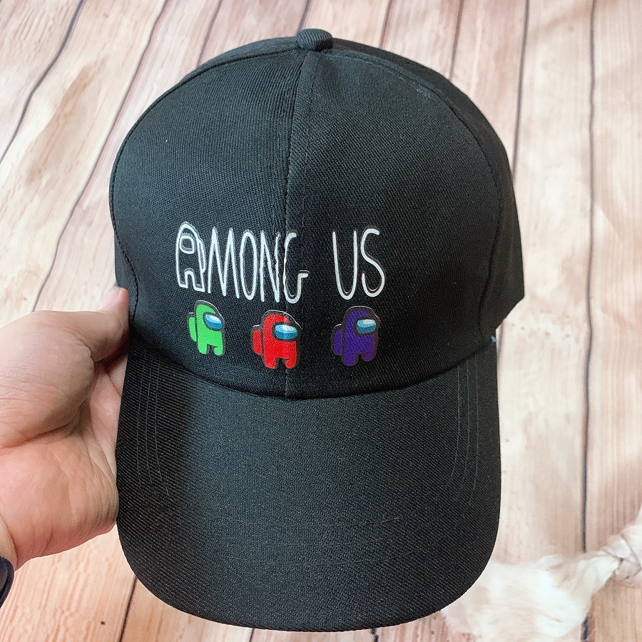 Mũ Lưỡi Trai Among Us logo in sắc nét nhiều màu dành cho bé trai bé gái