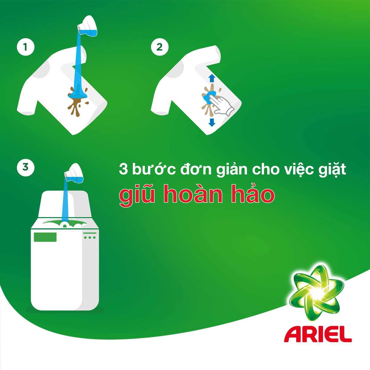 [HCM]Bột Giặt Ariel Chuyên Dụng 9Kg