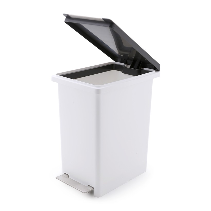 Thùng Rác Fitis Compact Trắng Xám 10 Lít