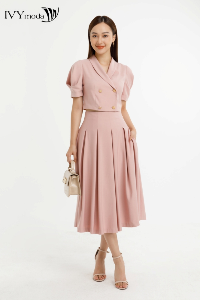 Chân váy xòe xếp ly IVY moda MS 31B9234