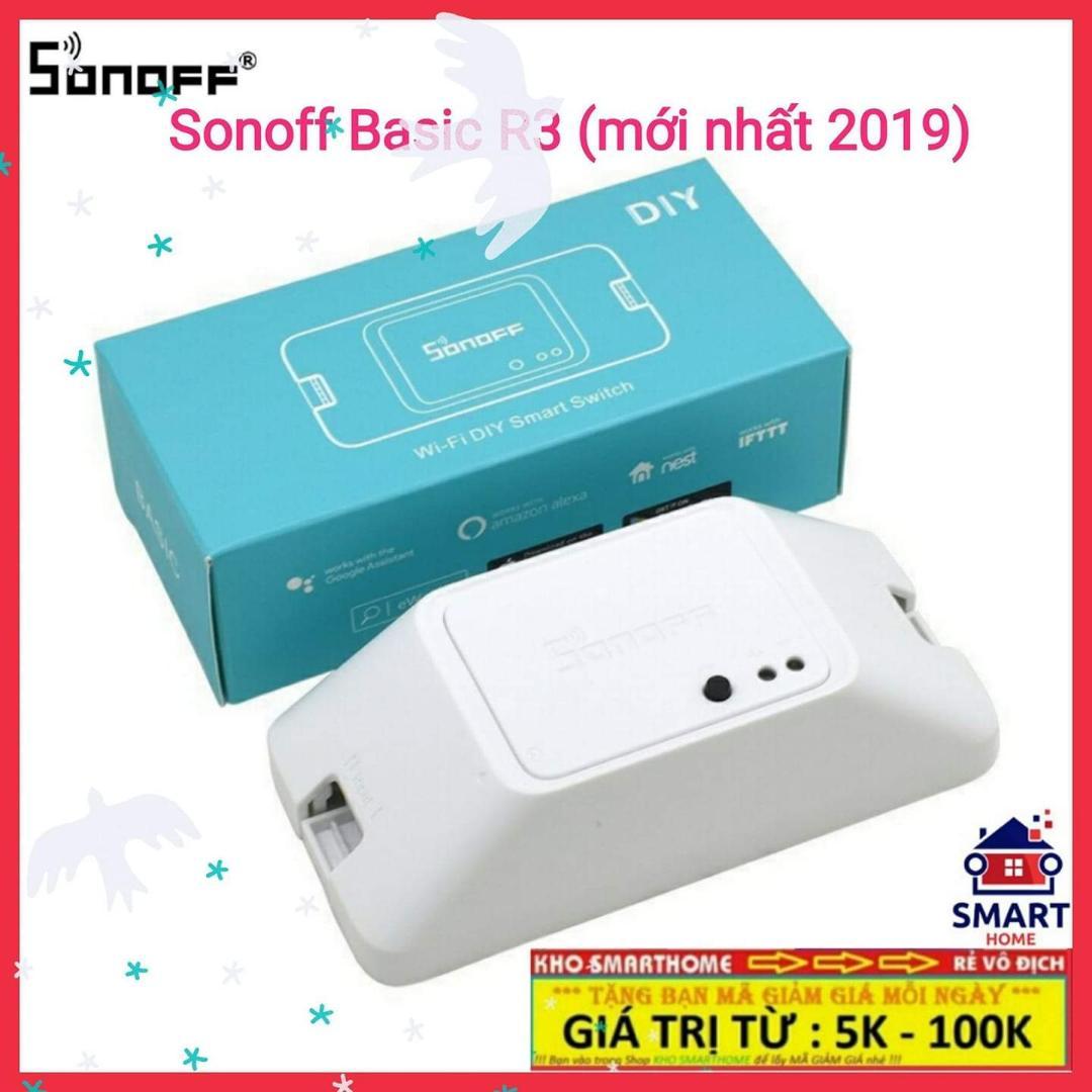 Công tắc Sonoff Basic R3 (SP Quốc Tế - Tiếng Anh, Version 3), điều khiển từ xa qua WIFI, 3G, 4G
