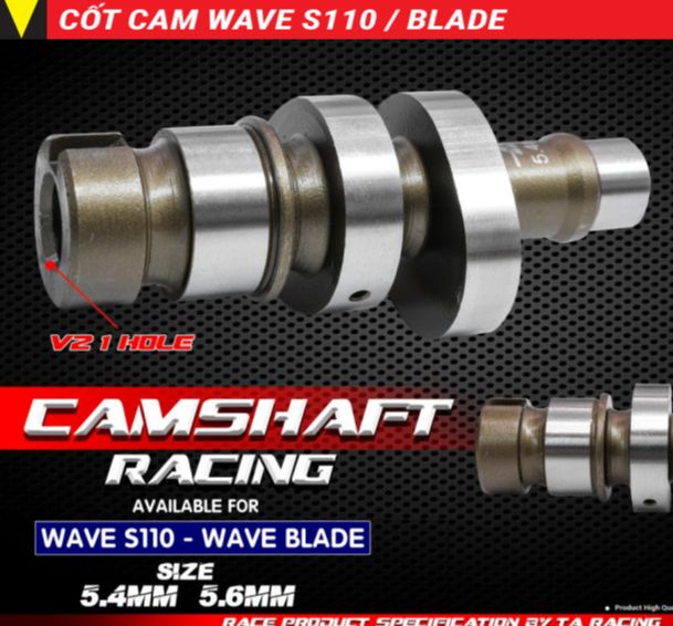 CỐT CAM ĐỘ 1 LỖ WAVES110 BLADE ATE TA RACING