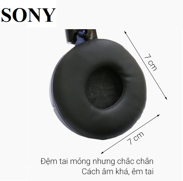 Tai nghe chụp tai SONY có míc hỗ trợ học online và chơi game chính hãng dây 3.5mm chống đứt ( SIÊU BỀN )