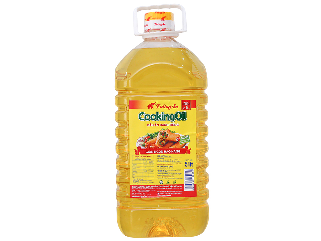 Dầu ăn Tường An can 5 lít, 1 lít