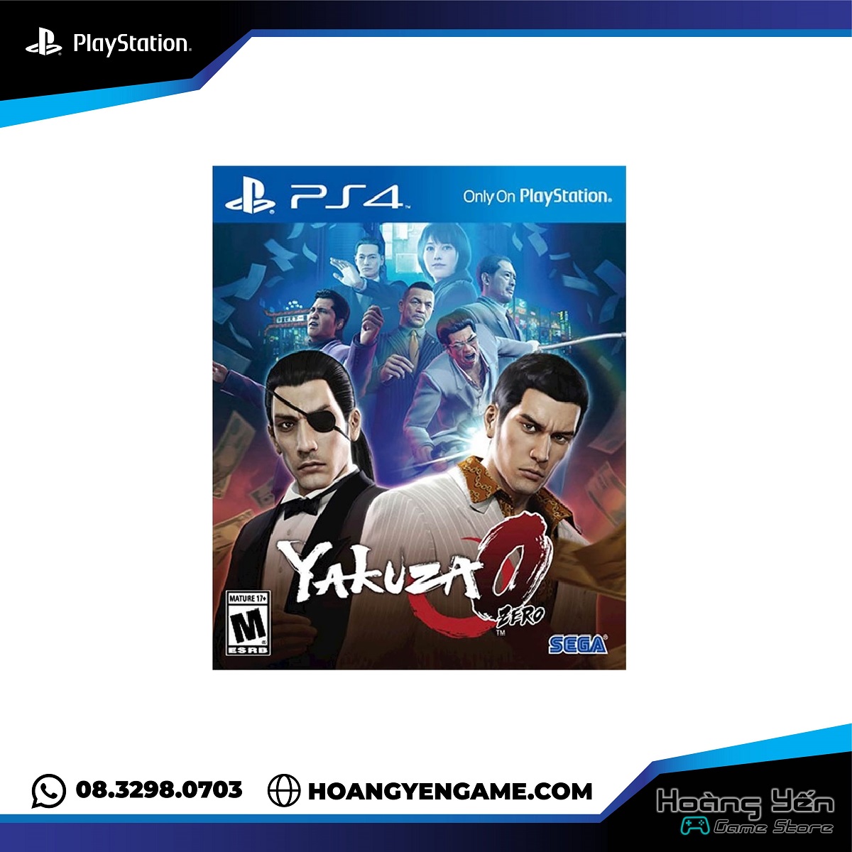 Đĩa game Yakuza 0 PS4