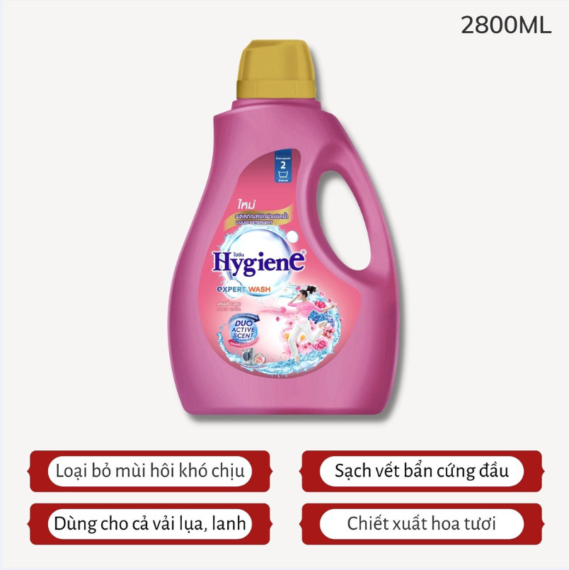 Giặt xả quần áo thơm lâu dùng giặt tay và máy 2800ml/2500ml - nước giặt hygiene thái lan