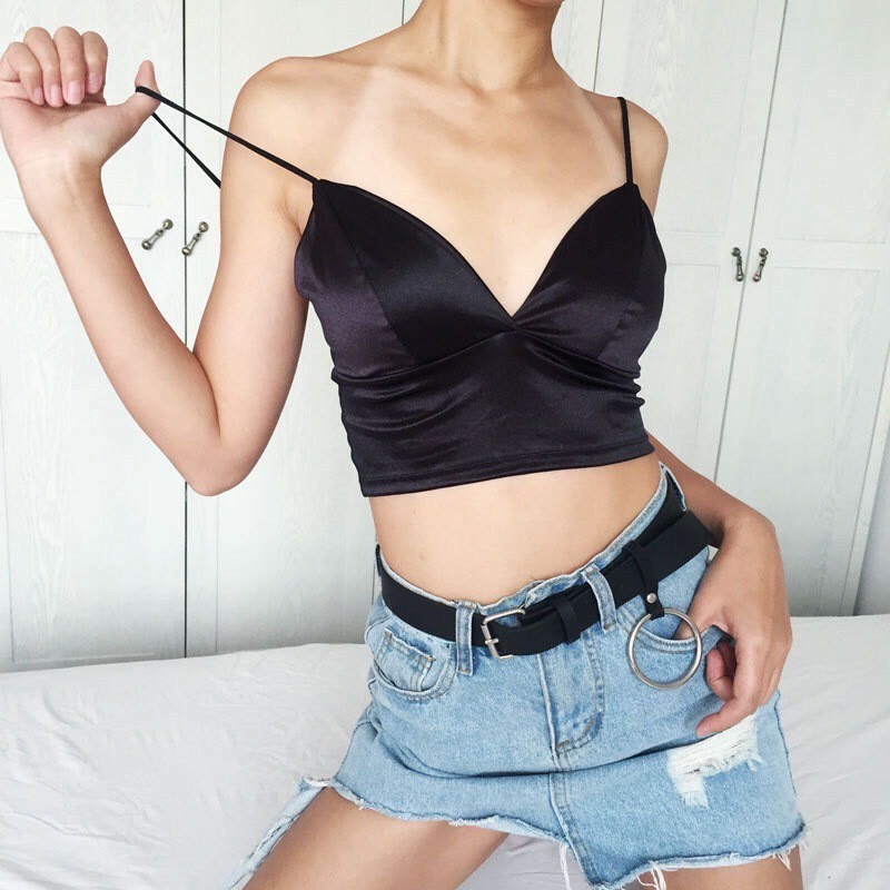 1 áo bra lụa bản to móc cài sau