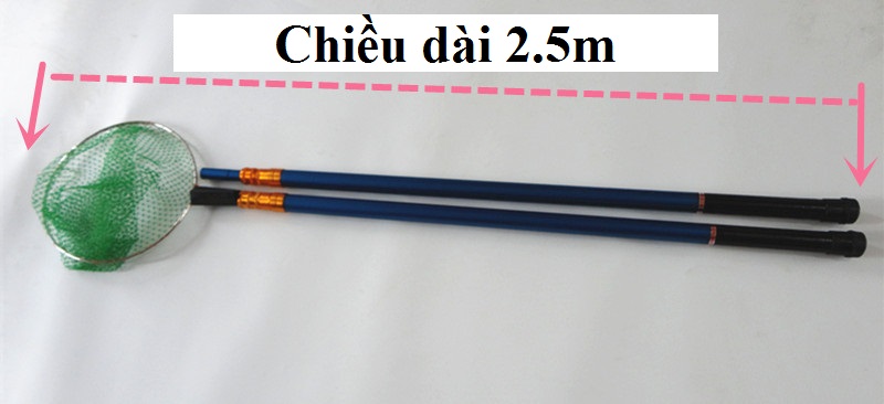 2 Cần Vợt cá dài 2m5 - Dài 2m5