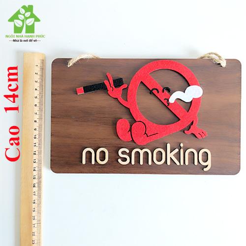 Bảng gỗ decor trang trí SHOP 🚀NO SMOKING🚀 (tặng kem móc treo tường)