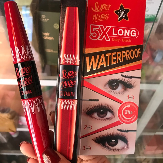 Mascara Super Model 5x Long Waterproof Sivanna HF893