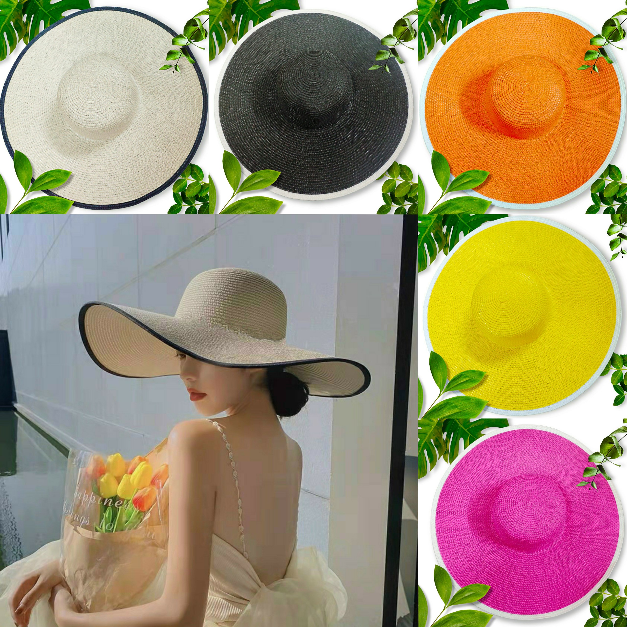 Nón Cói Vành Rủ 50cm Phối Viền
