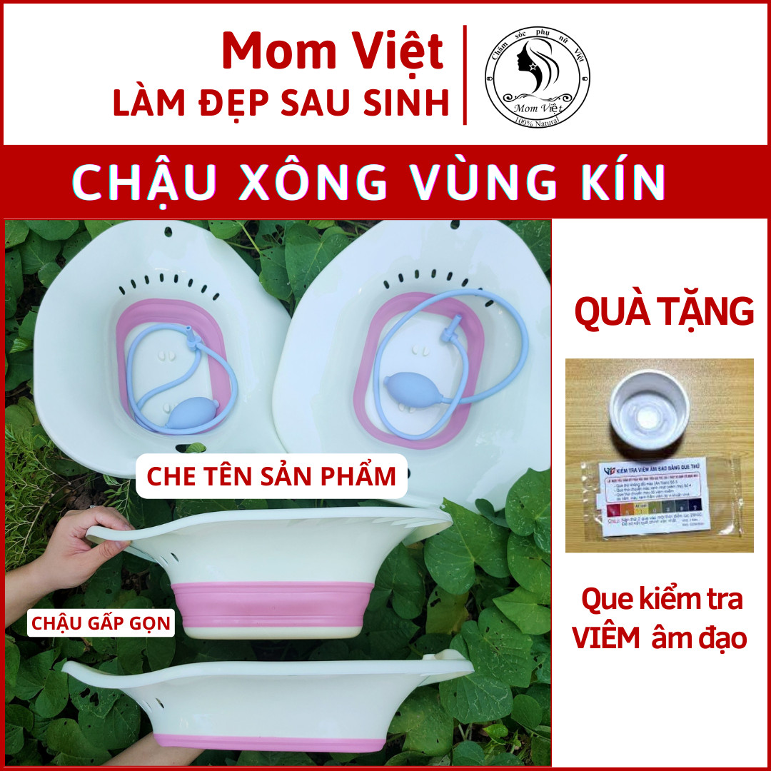 Combo chậu gấp gọn vòi và set 10 túi xông kín