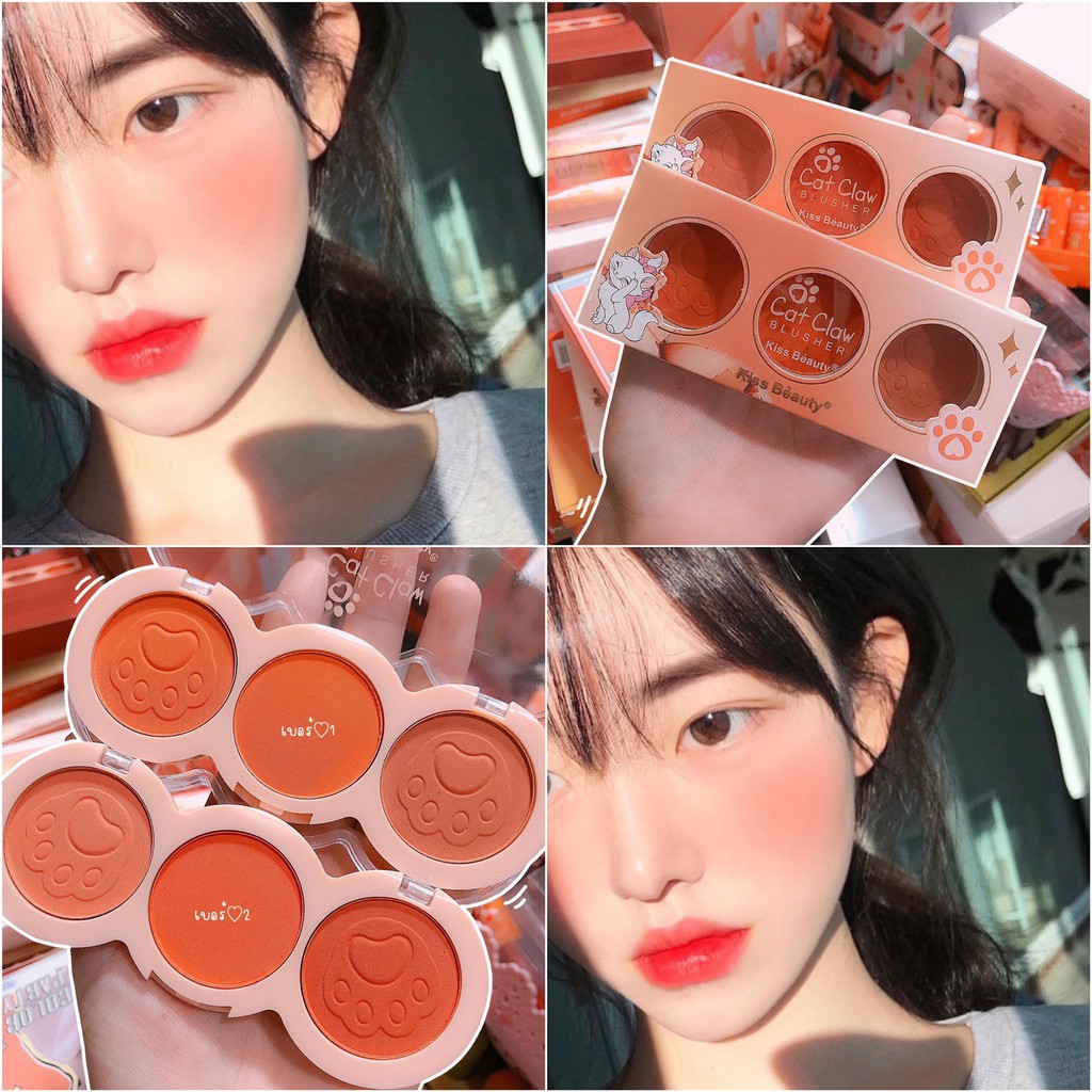 PHẤN MÁ HỒNG HÌNH CHÂN MÈO