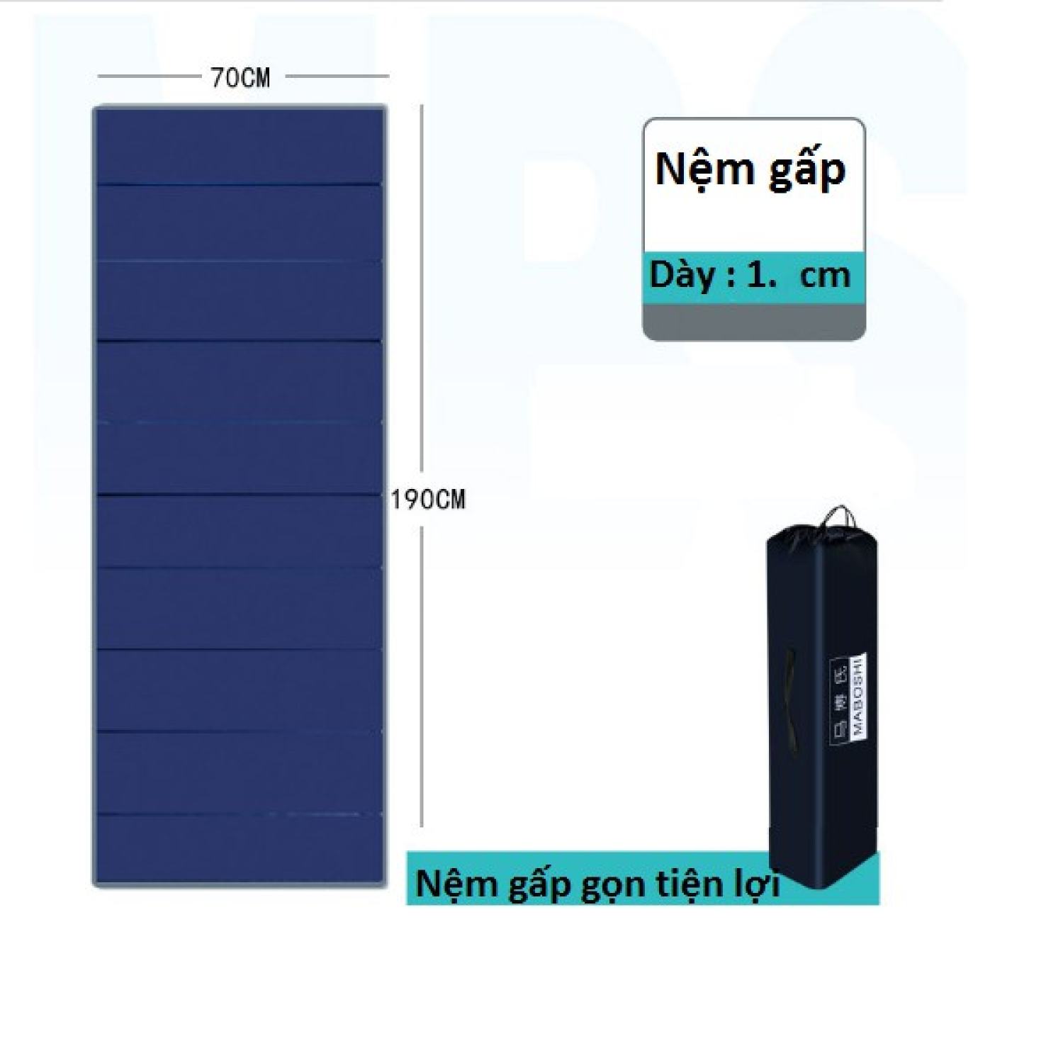 Nệm gấp ngủ trưa văn phòng, đệm ngủ trưa văn phòng gấp gọn - nệm ngủ 1 người văn phòng gấp gọn