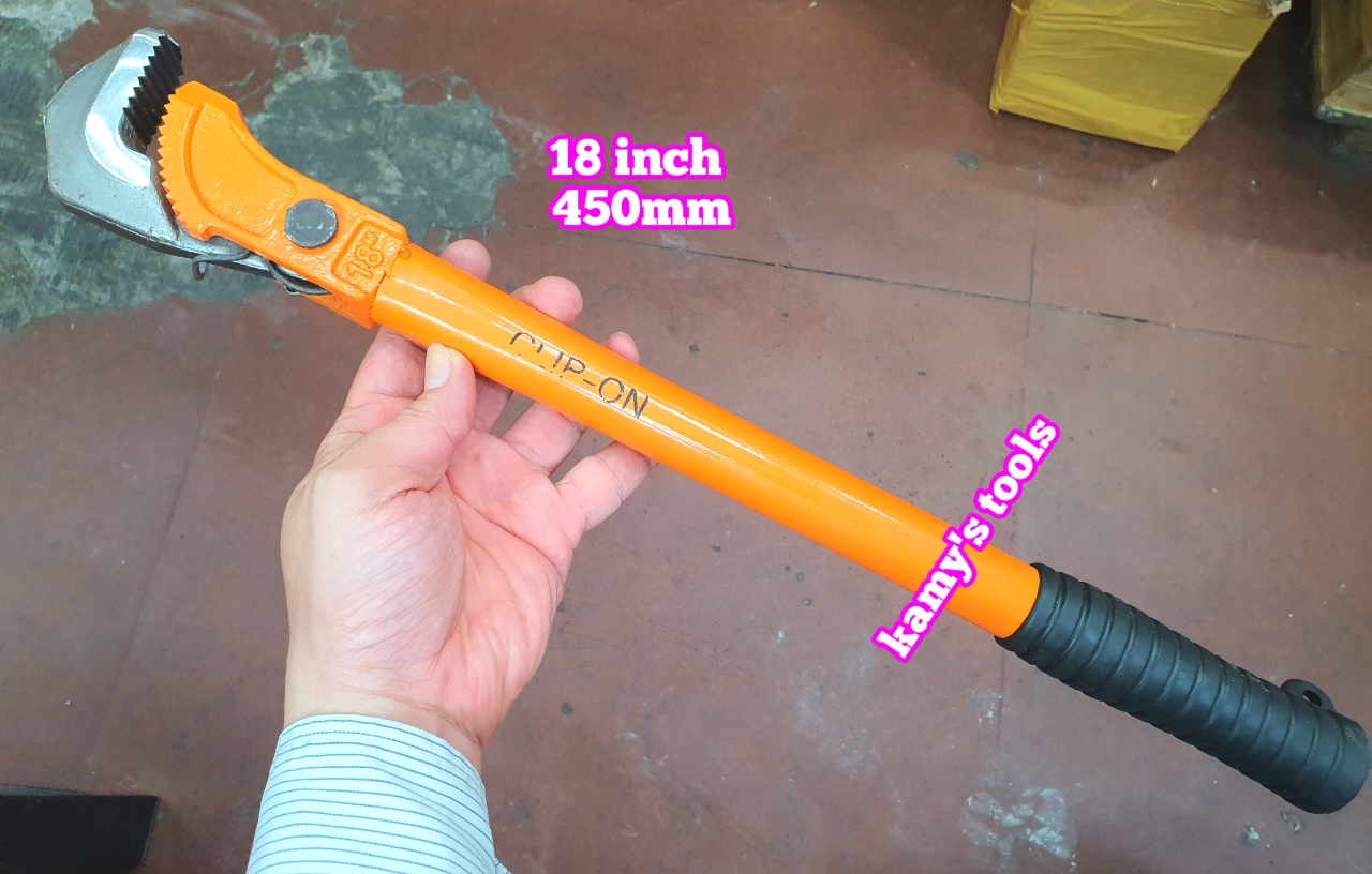 Kìm vặn siết nhanh coupler ống nối thép xây dựng, mỏ lết răng kẹp siết nhanh ống nối coupler 18 inch 450mm 24 inch 600mm