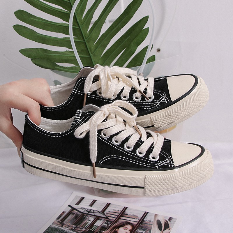Giày Thể Thao Nữ Cổ Thấp Xinh Xắn (Kiểu dáng Convers Cổ Thấp)