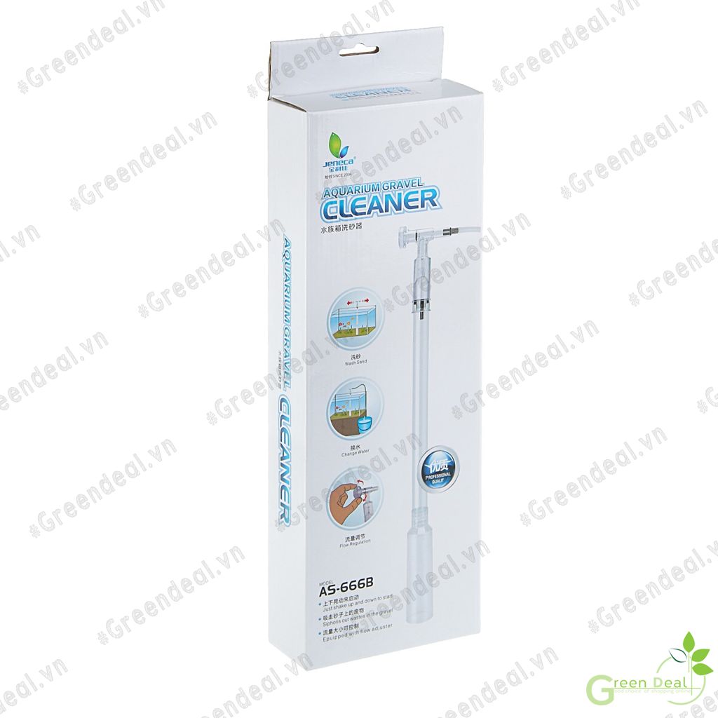 JENECA - Aquarium Cleaner | Dụng cụ hút cặn phân cá, thay nước, vệ sinh nền hồ cá thủy sinh
