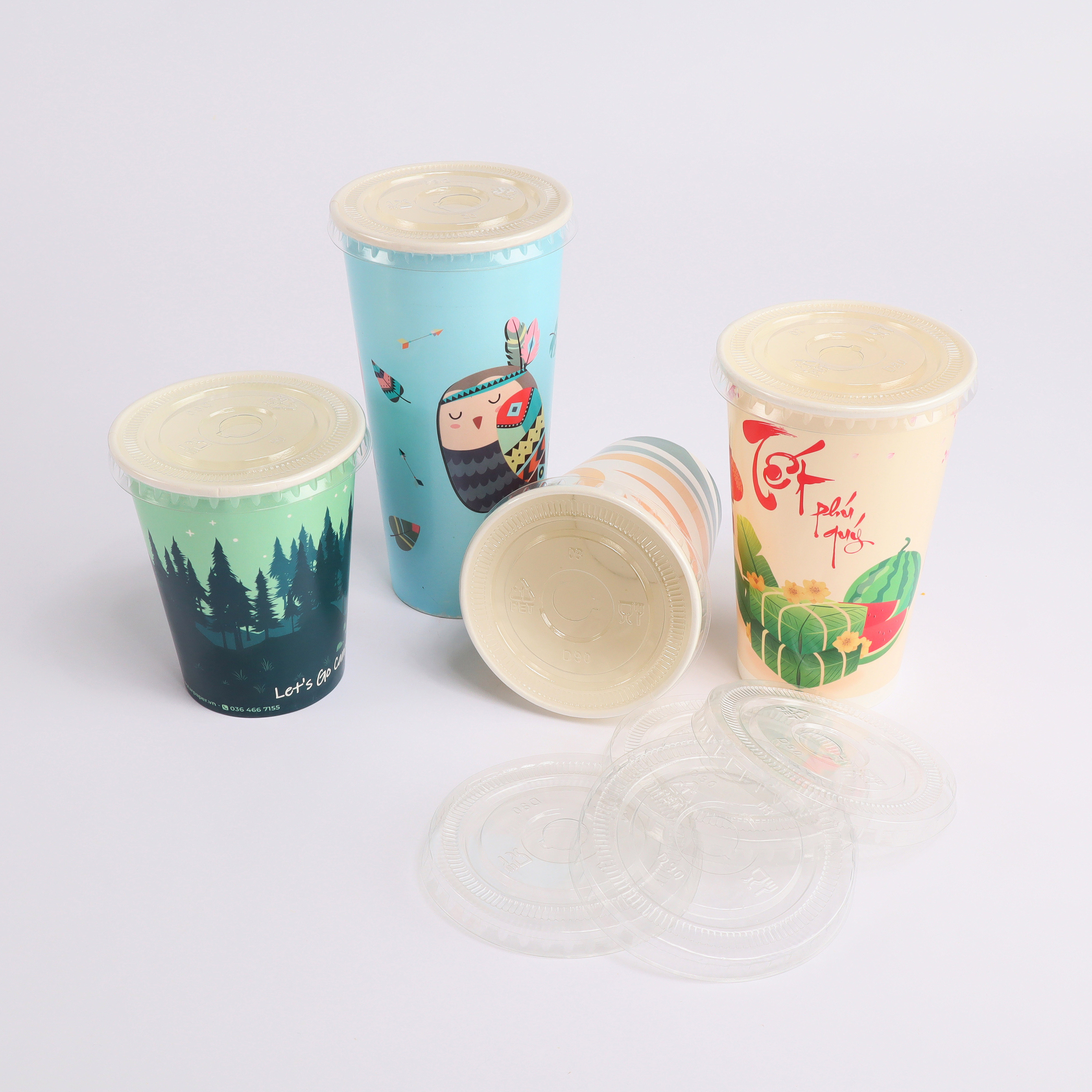 Nắp nhựa đậy ly - Lốc 50 cái phi 90