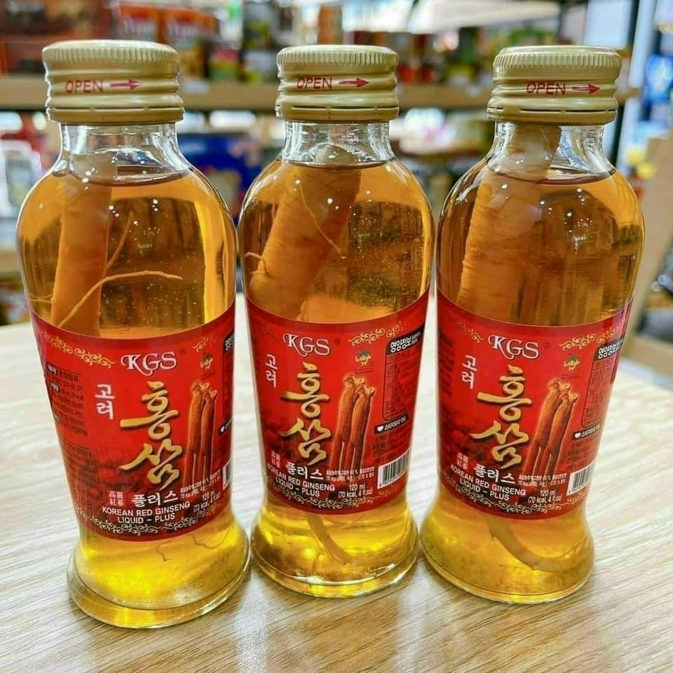 Nước Hồng Sâm Có Củ K.G.S Hàn Quốc Hộp 10 Chai x 120ml