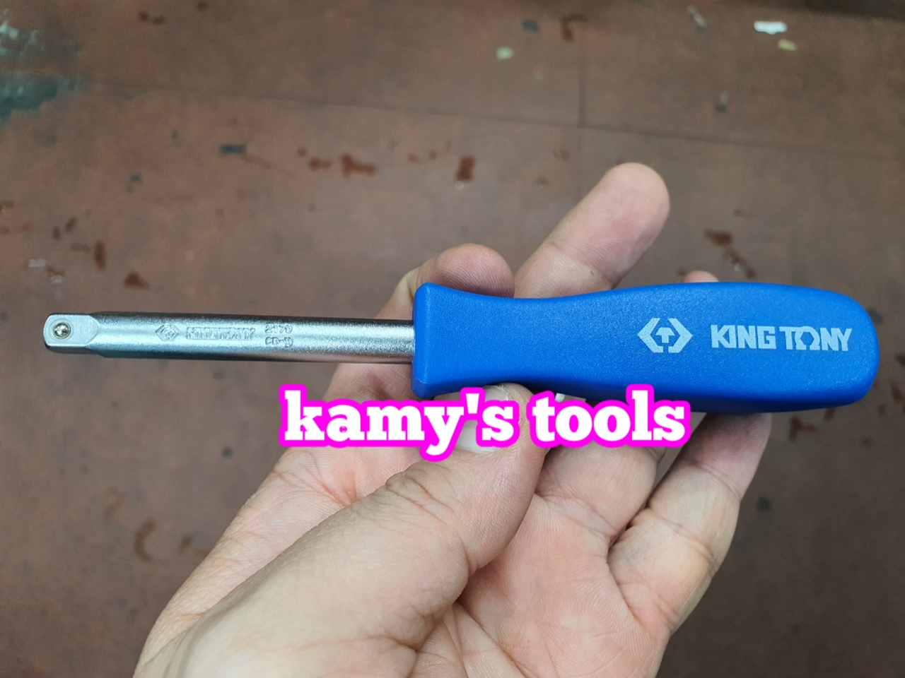 [HCM]Cán vặn đầu tuýp 1/4 Kingtony model 2179DF dài 150mm cán nhựa xanh cán vít