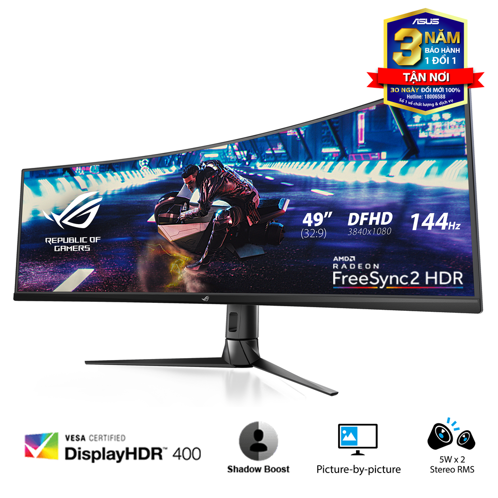 Màn Hình Cong Gaming Asus ROG Strix XG49VQ 49" VA 144Hz - Hàng Chính Hãng