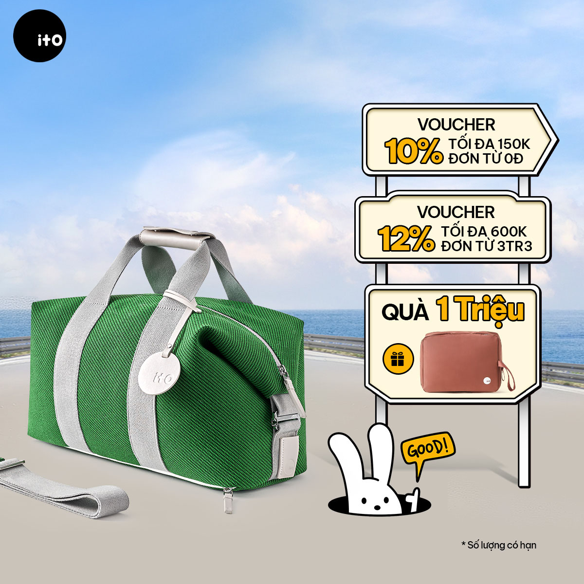 Túi du lịch ITO Chanterelle Duffle 20L 2 màu Ultralight