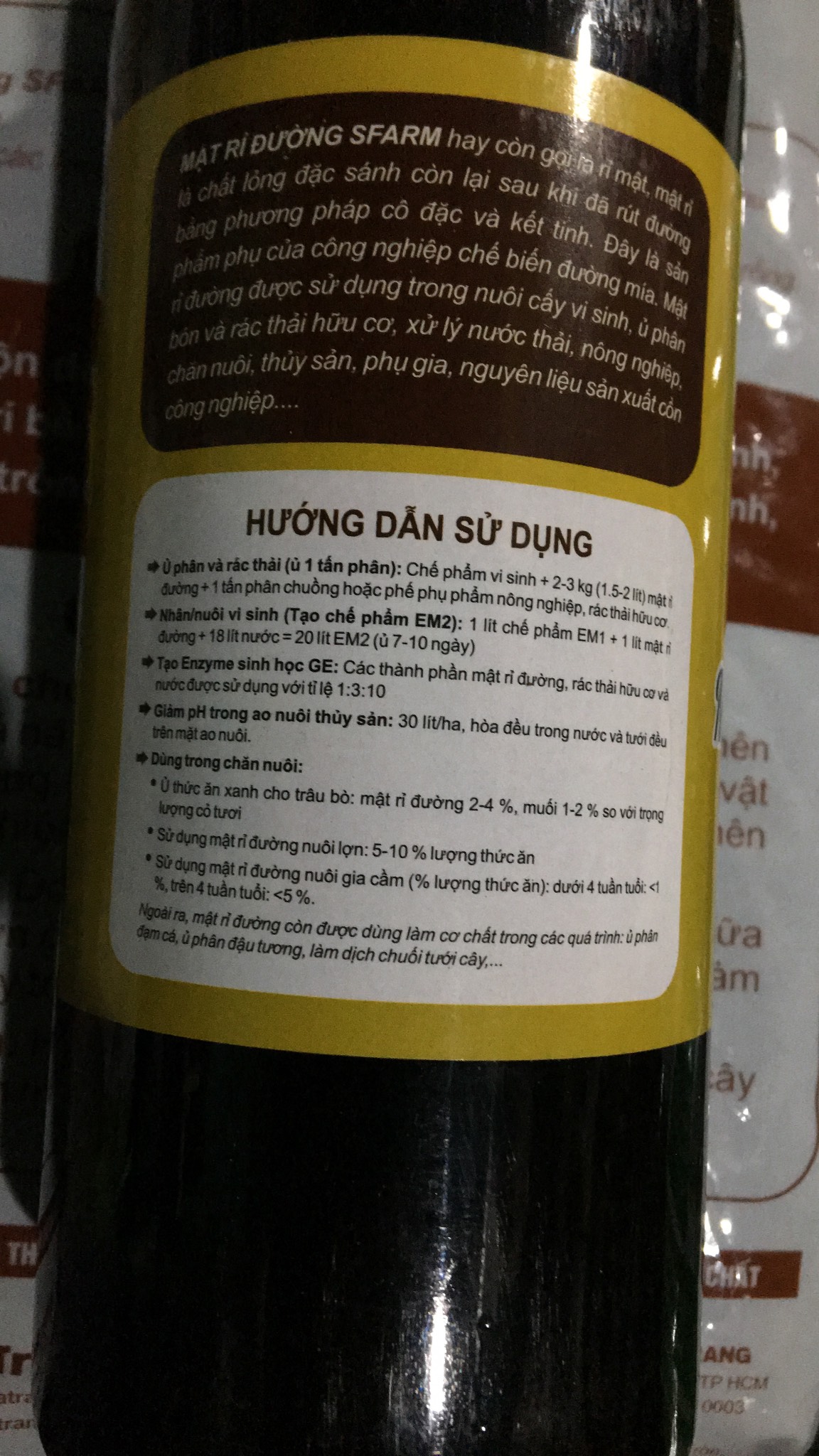 MẬT RỈ ĐƯỜNG SFARM 1 Lít