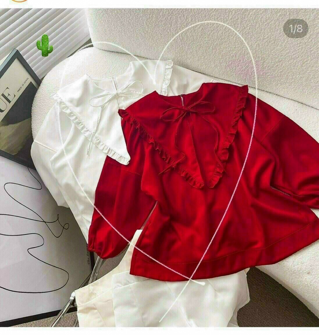 3 Mẫu Áo somi nữ cổ bèo siêu dễ thương