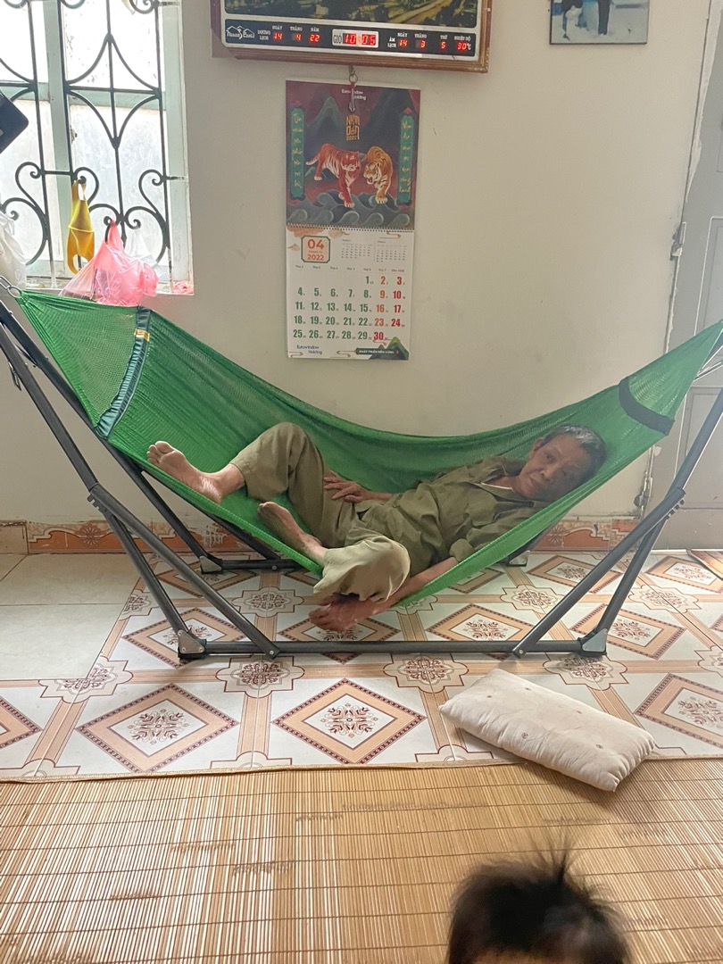(XẢ HÀNG) VÕNG XẾP KHUNG SẮT SƠN TĨNH ĐIỆN PHI 32 KIỂU CỠ NGƯỜI LỚN(Ảnh thật)