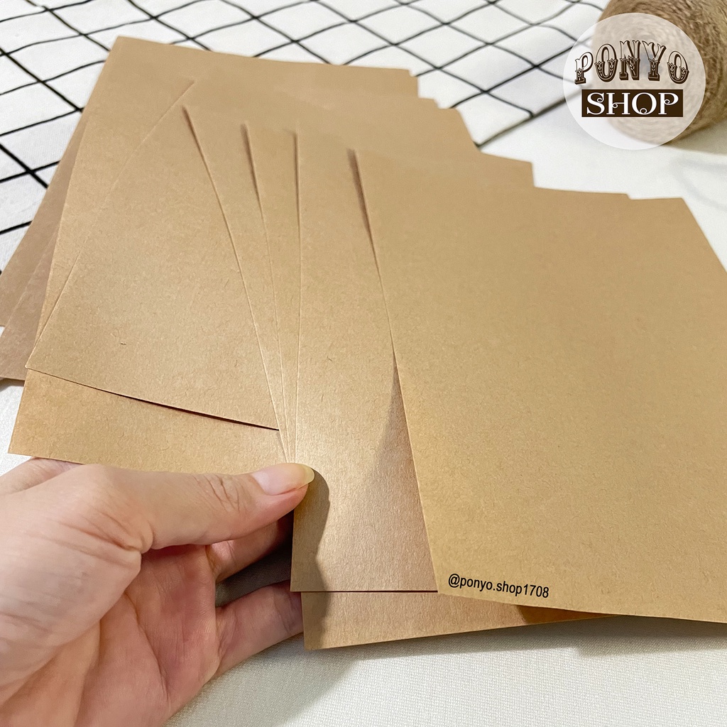 10 tờ giấy kraft thường (80gsm) khổ A5 làm thủ công