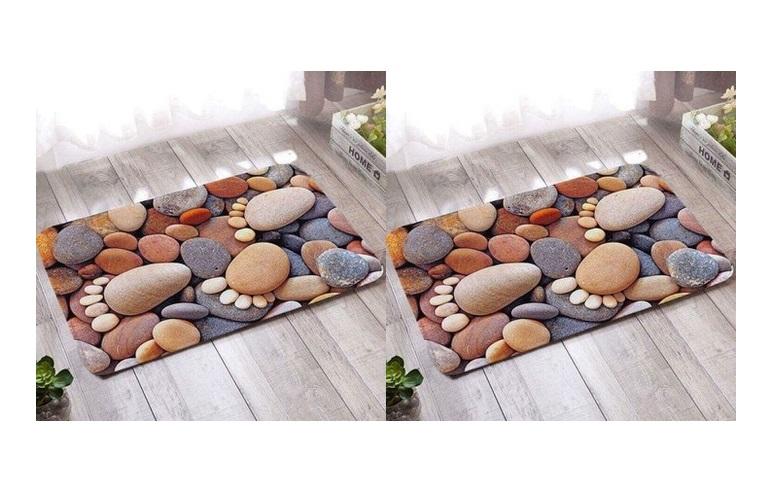 [HCM]Thảm lau chân 3D đá sỏi 40 x 60