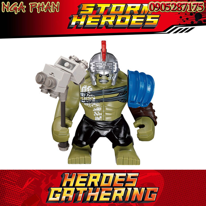 Bigfig Nhân Vật Đấu Sĩ Hulk Gladiator Big Figure Siêu Đẹp Đồ Chơi Xếp Hình Lắp Ráp Gạch Khối Block Brick MOC DIY