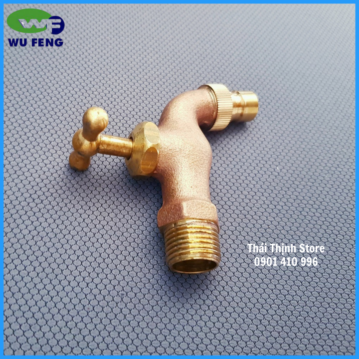 Vòi hồ đồng tay vặn có mỏ WUFENG Phi 21mm WF341TT - Thái Thịnh Store