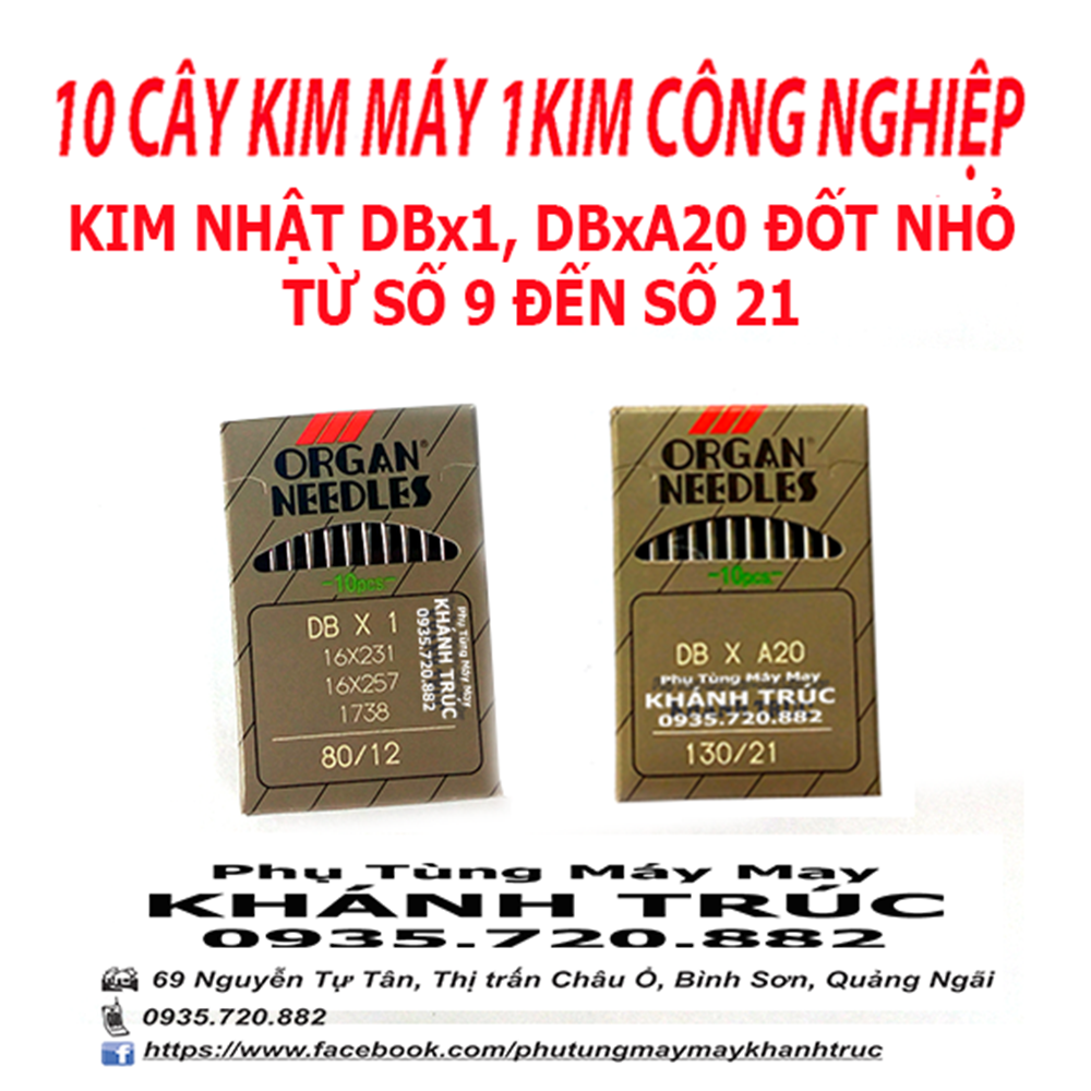 10 cây Kim DBx1 Nhật dùng máy 1kim máy may công nghiệp
