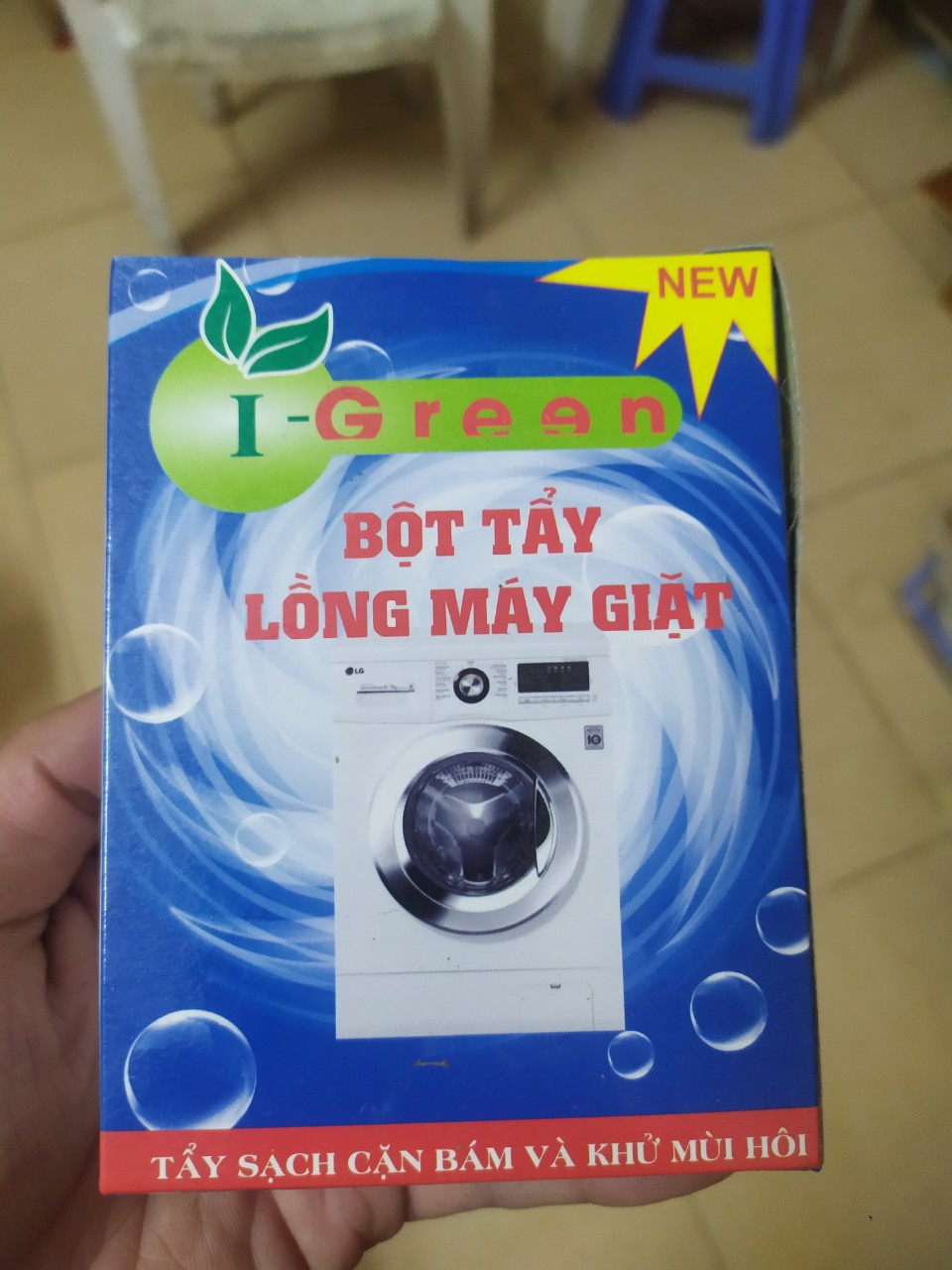 Bột tẩy lồng máy giặt igreen hộp 200g