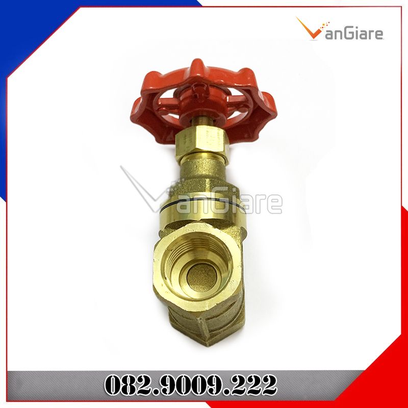 (hàng cao cấp) Van cửa đồng Malaysia - Van khoá nước tay vặn đồng phi 21