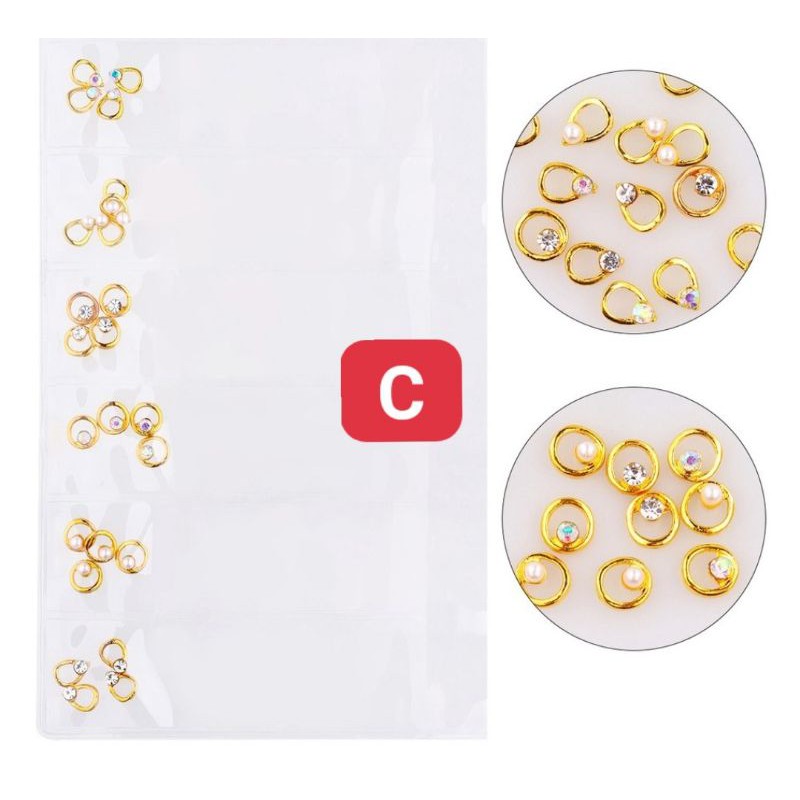 charm kim loại  trang trí móng