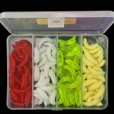100 cái Mồi Mềm Giòi Grub Protein Mềm Mồi Nhử Con Sâu Nhân Tạo Mồi Câu Cá cho Cá Chép-quốc tế