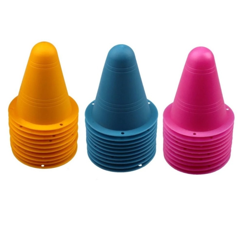 Mua 30 cái Mềm Mại Chống Vỡ Trượt Băng Cọc Cho Trẻ Em và Người Lớn Luyện Kỹ Năng Khéo Léo Cản Trở Con Đường Lăn Ván Trượt Thi Công Cụ Chống Gió cốc (Màu Ngẫu Nhiên) -quốc tế