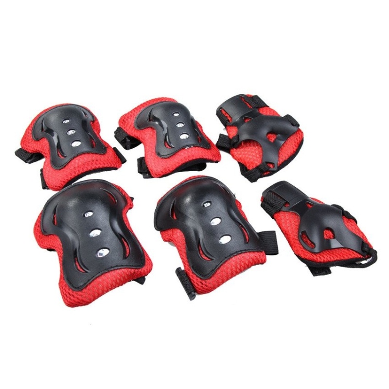 Mua 6pcs Kids Cycling Roller Skating Cycling Set Knee Elbow Wrist Protective Gear Pads Support Set 1051(Red) - intl