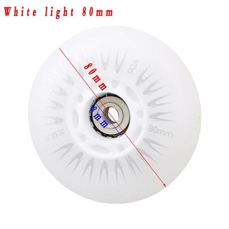 Mua Ai Home LED Flash Light Inline Sliding Skate Wheels Roller Skate Rollerblade Replacement L(White) - intl