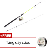 Bộ cần câu 2 khúc cao cấp khp 2m4 + tặng dây cước câu cá